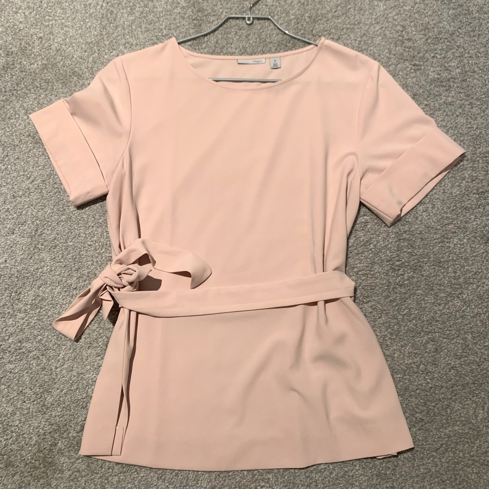 Halogen Blush Pink Belted Top